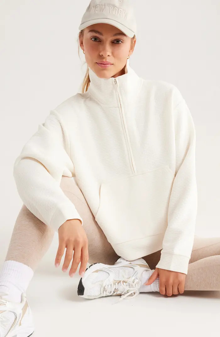 Zella Textured Half Zip Pullover | Nordstrom | Nordstrom