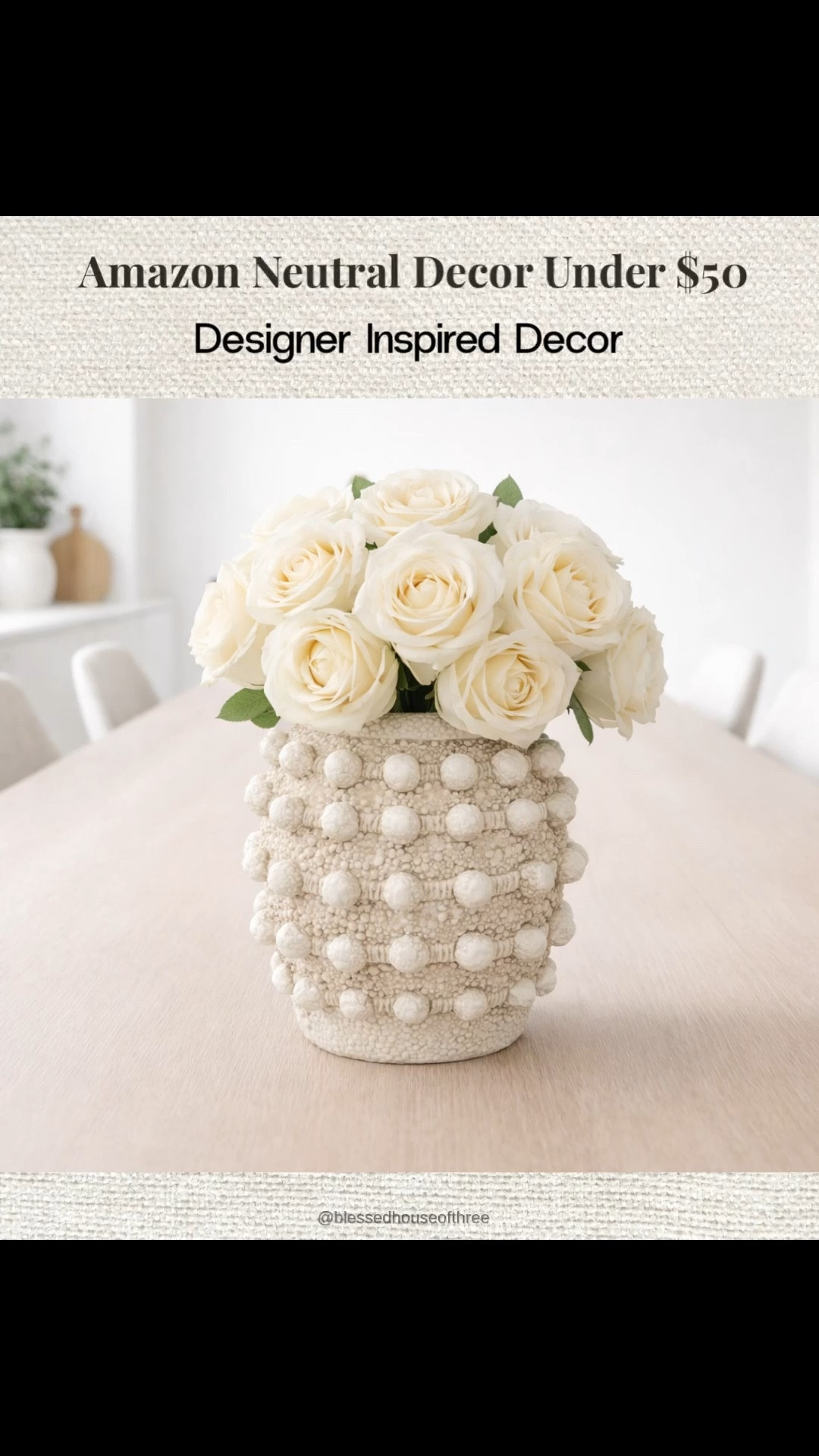 Amazon has some really good neutral decor finds right now and every piece in this post is under $50. If you love that Anthropologie-inspired look without the designer price tag, these pieces are such good affordable options. The textured vase especially looks like something you’d find at Anthro but for a fraction of the cost. I also love the wood chain decor, scalloped basket and decorative storage pieces for styling shelves, coffee tables or consoles. These are perfect if you’re refreshing your home for spring and want that neutral designer look for less. Follow me on LTK for daily fashion, home decor and Amazon finds. Perfect neutral decor finds for coffee tables, shelves and console styling.

#LTKHome #LTKSaleAlert