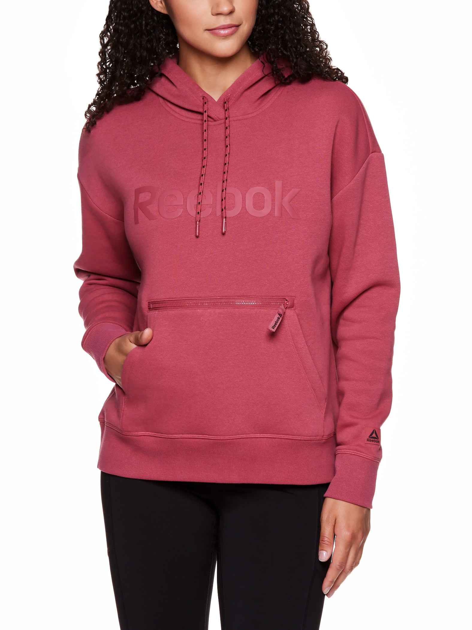 Reebok Women's Super Soft Cropped Gravity Hoodie with Zipper Pocket - Walmart.com | Walmart (US)
