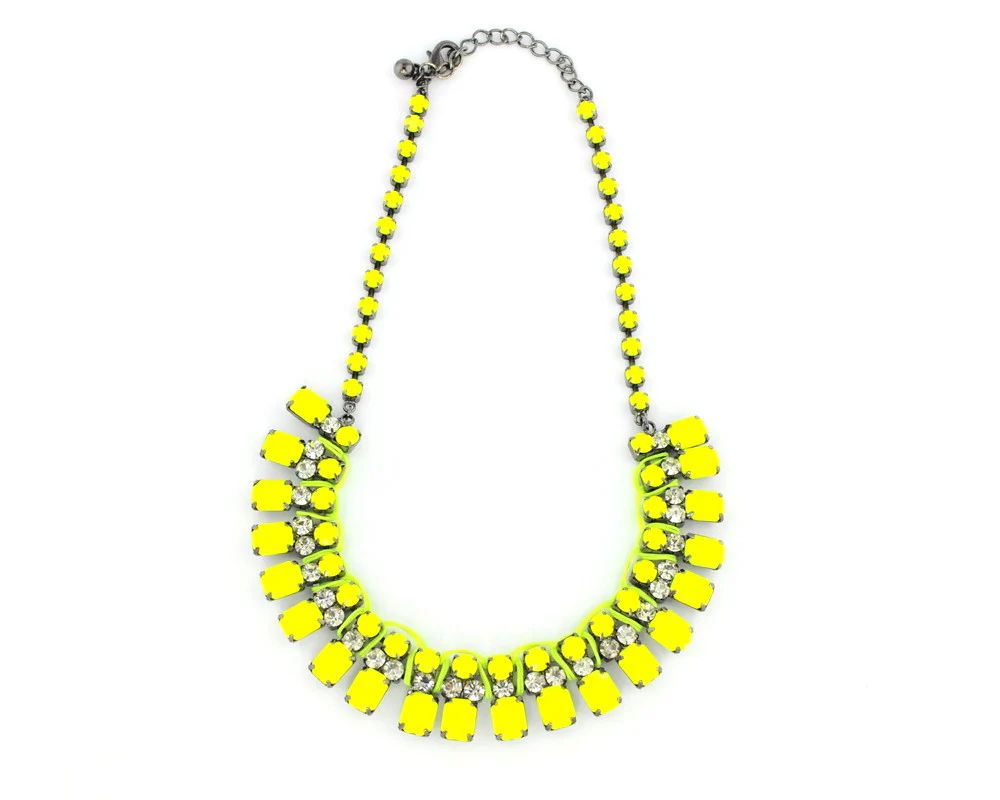 Multi-Gem Neon Yellow Necklace | Wanderlust + Co