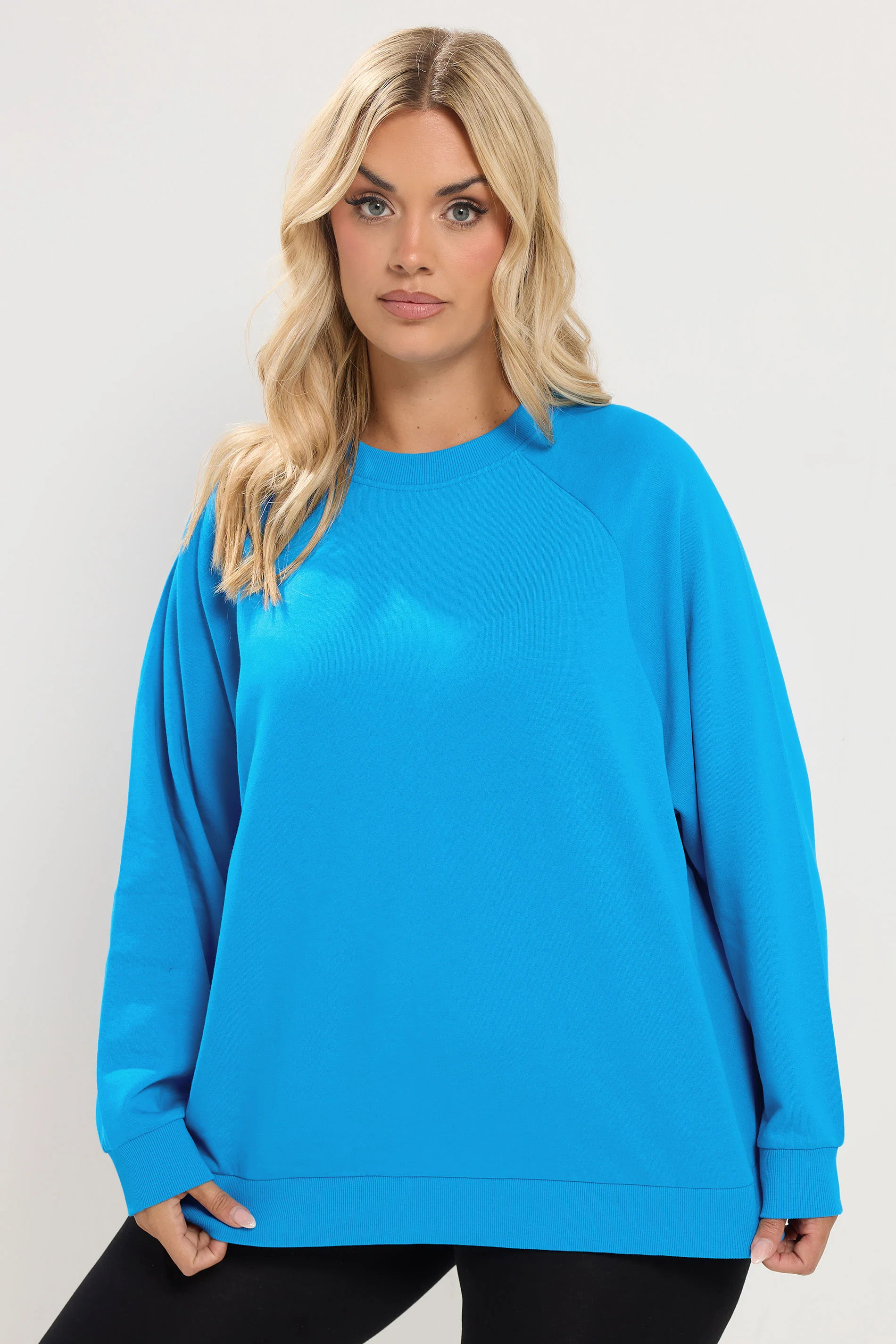 YOURS Plus Size Blue Oversized Sweatshirt | Yours Clothing UK