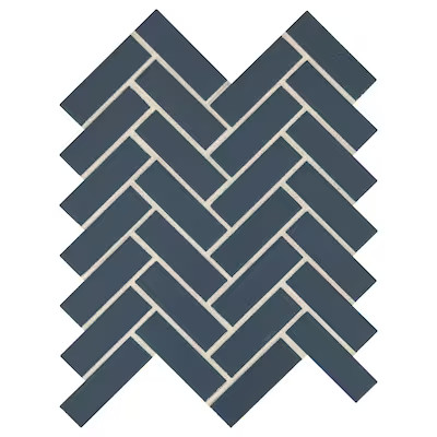 American Olean  VitaScape Midnight Satin 9-in x 12-in Satin Ceramic Herringbone Floor and Wall T... | Lowe's