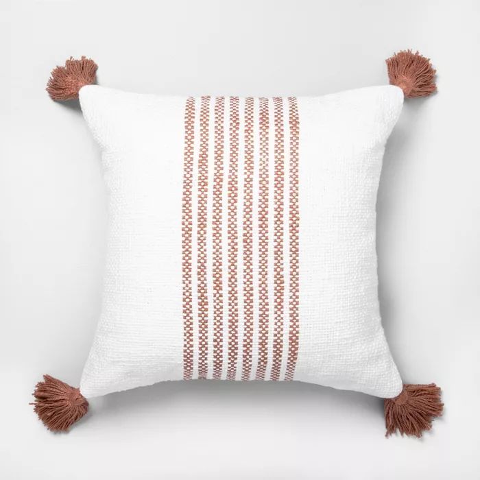 Rose Gold Slub Stripe Throw Pillow - Hearth & Hand™ with Magnolia | Target