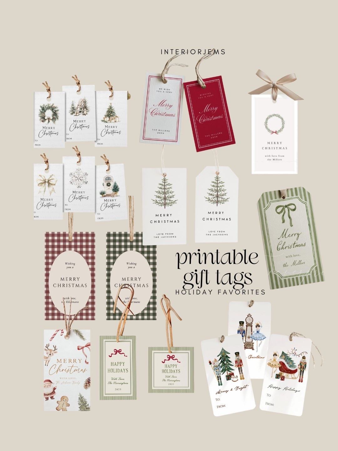 Printable gift tags from Etsy, custom holiday gift tags, custom Christmas gift tags. These are the cutest for your gifts. Make it look extra special and print them yourself.

#LTKHome #LTKGiftGuide #LTKHoliday