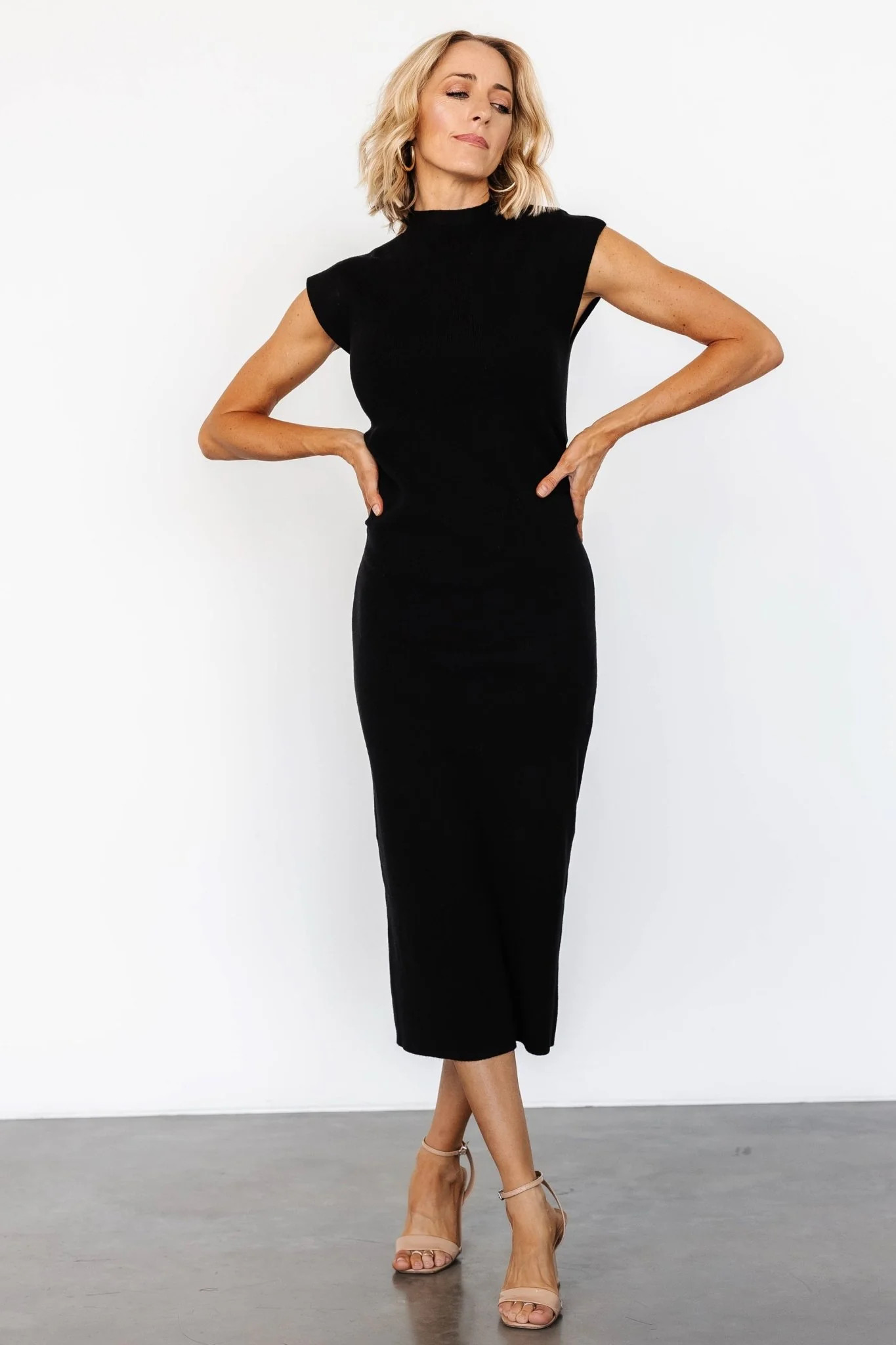 Harriet Midi Dress | Black | Baltic Born