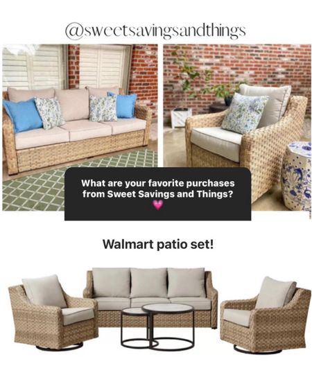Group favorite Walmart patio set 

#LTKstyletip #LTKsalealert #LTKhome