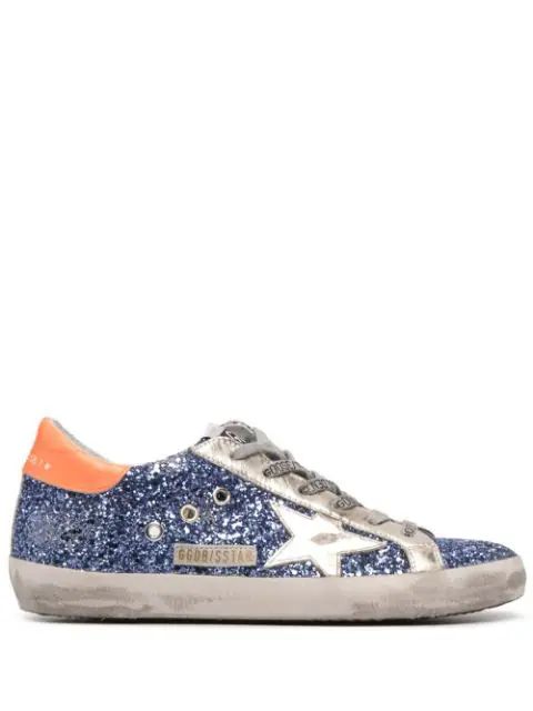 Golden Goose Superstar Glitter low-top Sneakers - Farfetch | Farfetch (US)