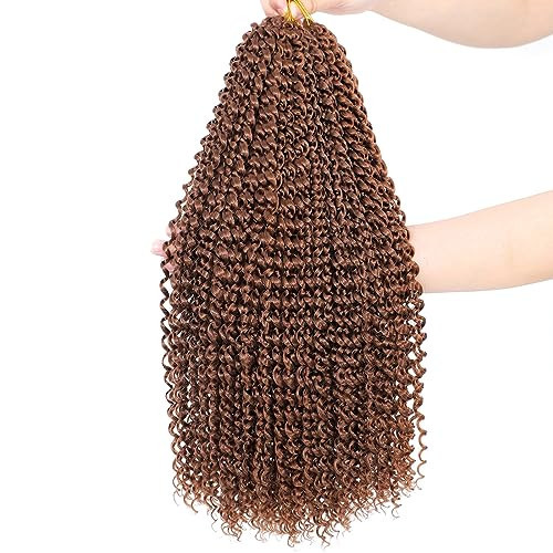 Dansama 7 Packs Passion Twist Hair Water Wave Braiding Hair for Butterfly Style Crochet Braids Bohemian Hair Extensions (24inch (Pack of 7), #30) | Amazon (US)