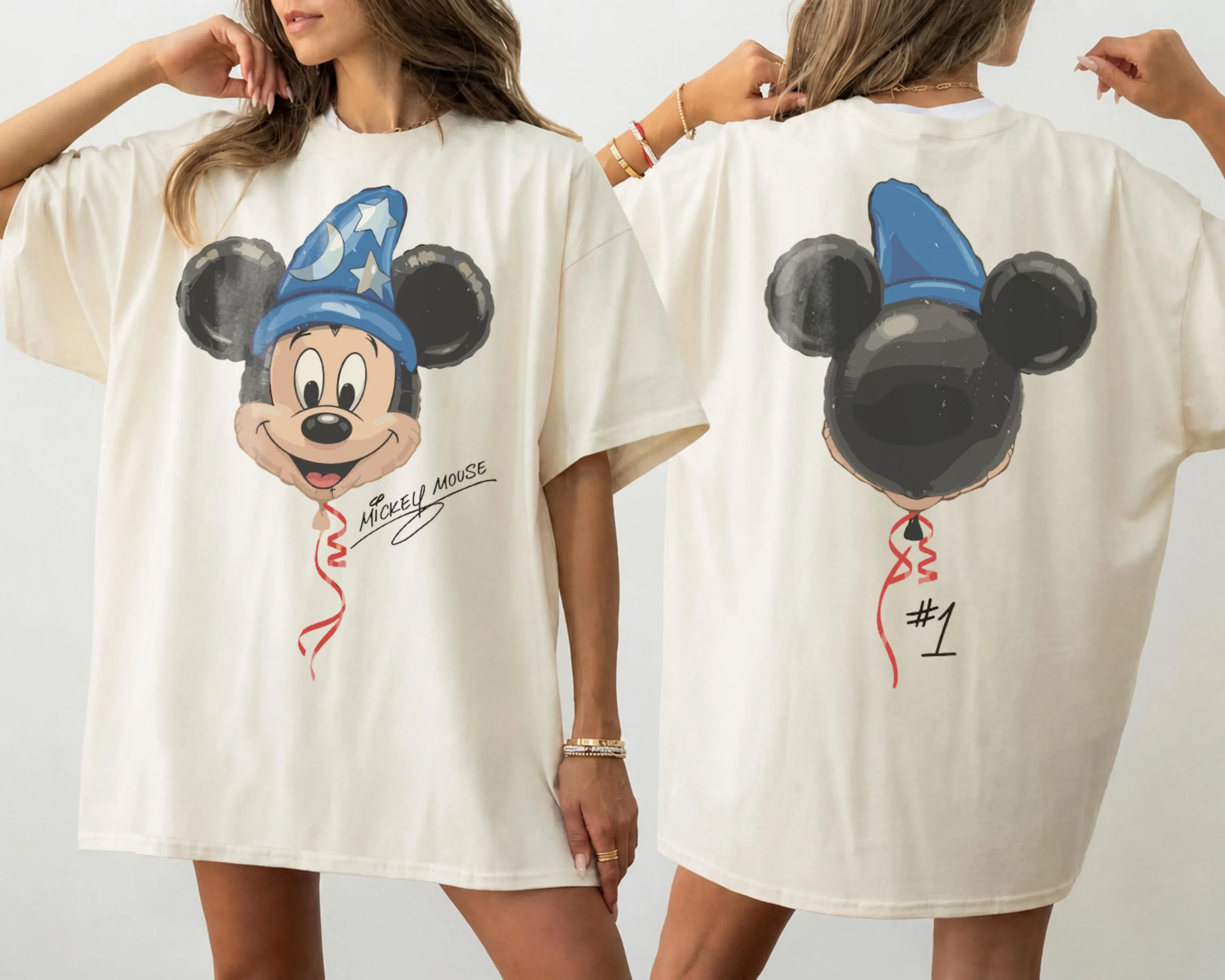Sorcerer Mickey Balloon Shirt, Vintage Disney Fantasia Tee, Magic Kingdom Front & Back Comfort Colors Disney Vacation Shirt, Fantasmic Tee | Etsy (Global)
