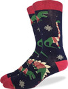 Click for more info about Good Luck Sock Men's Christmas Sweater Dinosaurs Socks - Blue, Shoe Size 7-12