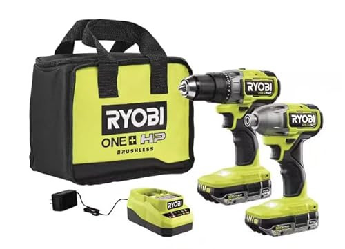 ONE+ HP 18V Brushless Cordless Combo Kit w/ 1/2 in. Drill, 1/4 in. Impact Driver (2) 2.0 Ah Batteries, Charger and Bag | Amazon (US)