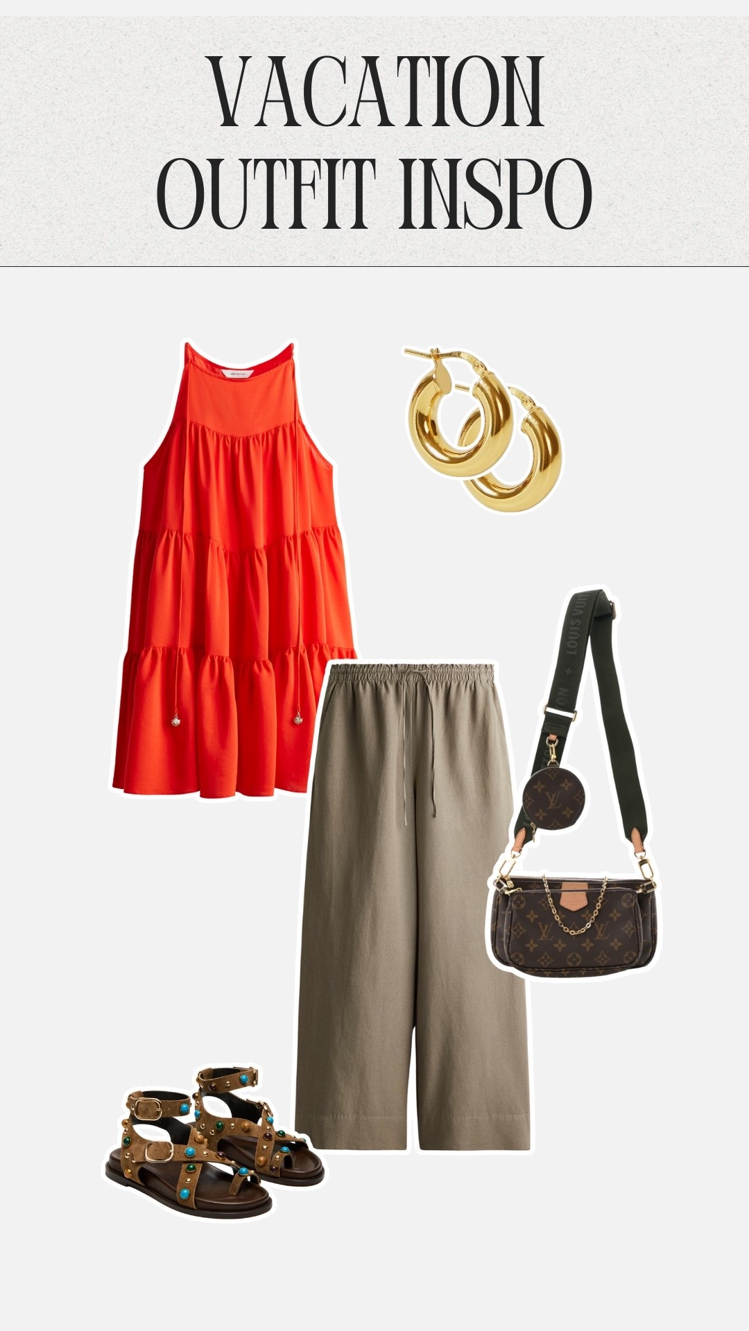 Vacation Outfit Inspo: A comfortable Tunic, flowy linen pants, sandals and your favorite accessoriess

#LTKSeasonal #LTKMidsize #LTKStyleTip