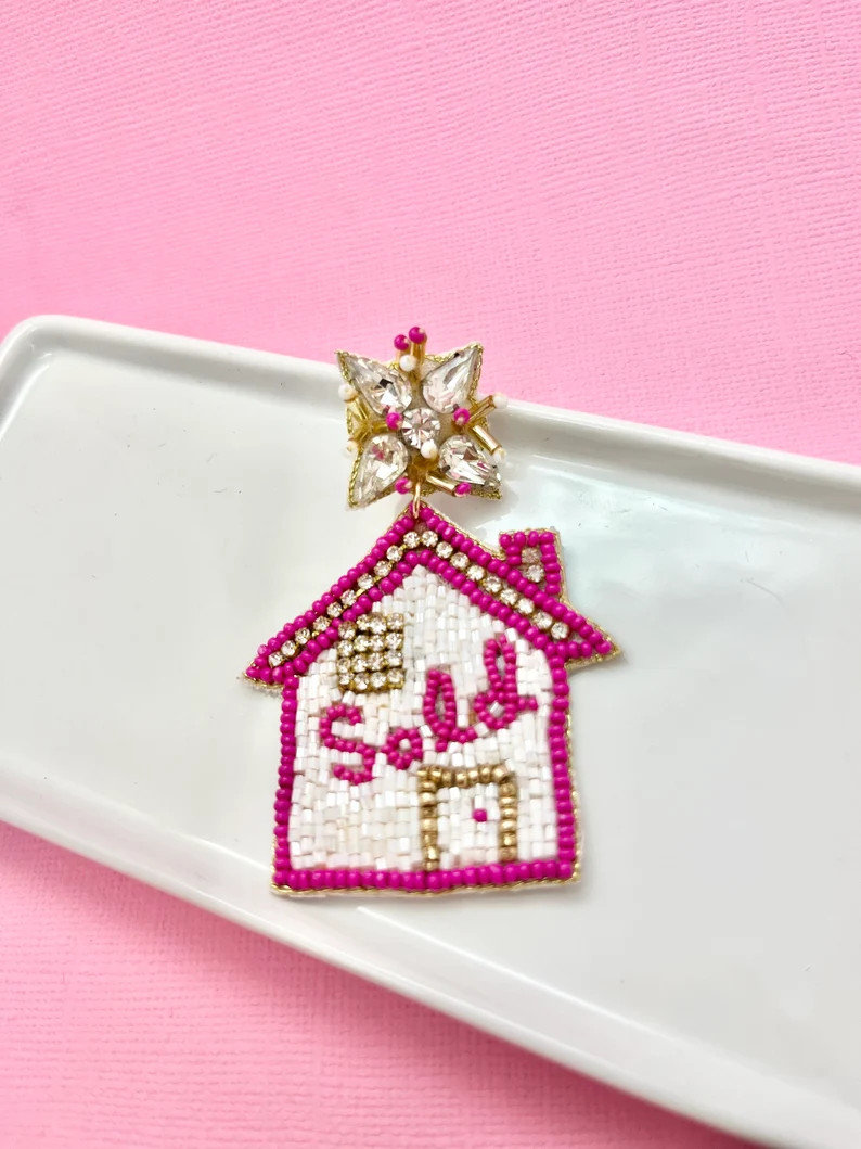 Pink Realtor Real Estate Earrings, Sold Earrings, Realtor Gift, Closing Gift, Realtor Gear, Realt... | Etsy (US)