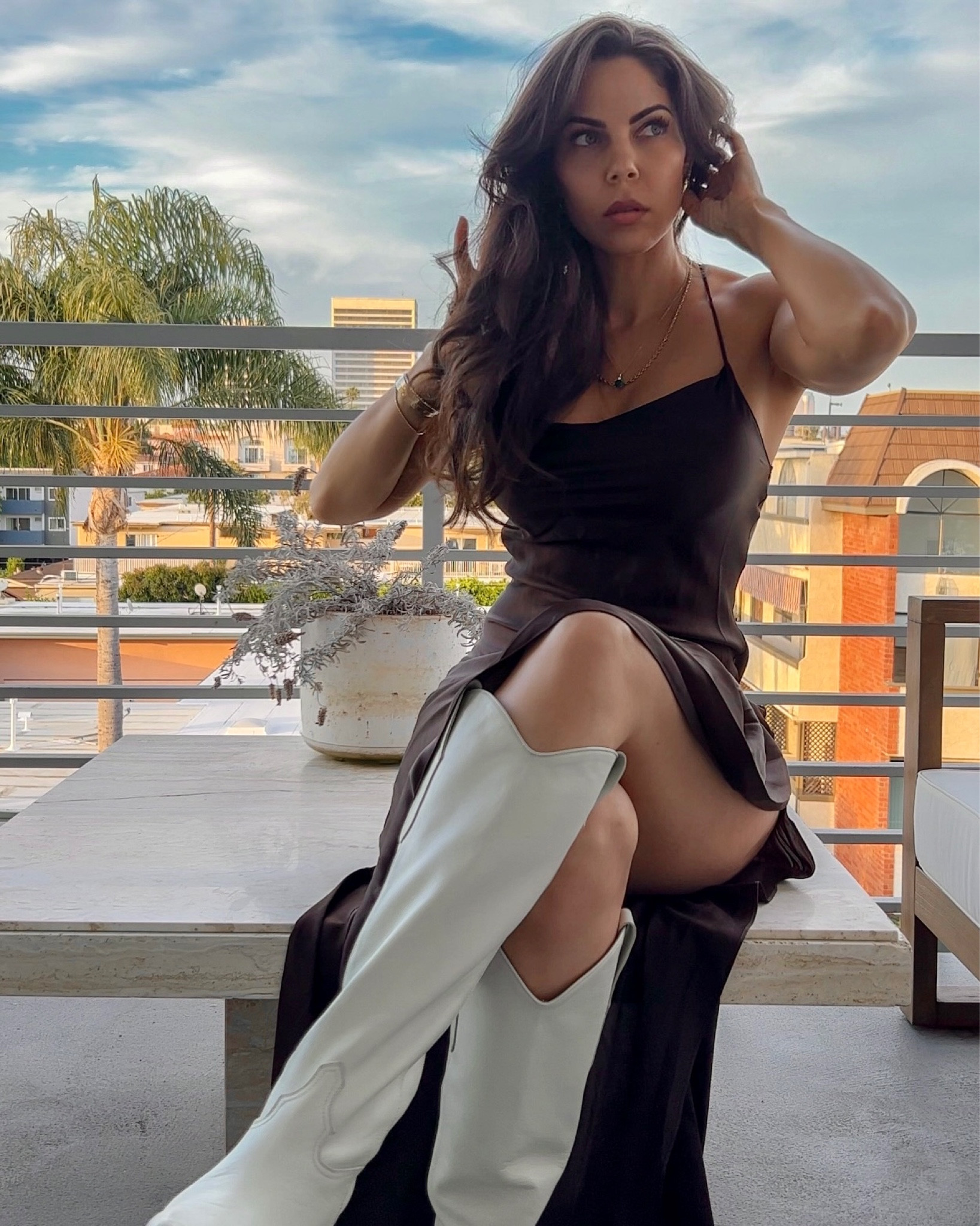 Cowboy boots and silk slip dresses for fall. 

Maxi dress slip dress silk dress boots tall boots white boots 

#LTKwedding #LTKstyletip #LTKshoecrush