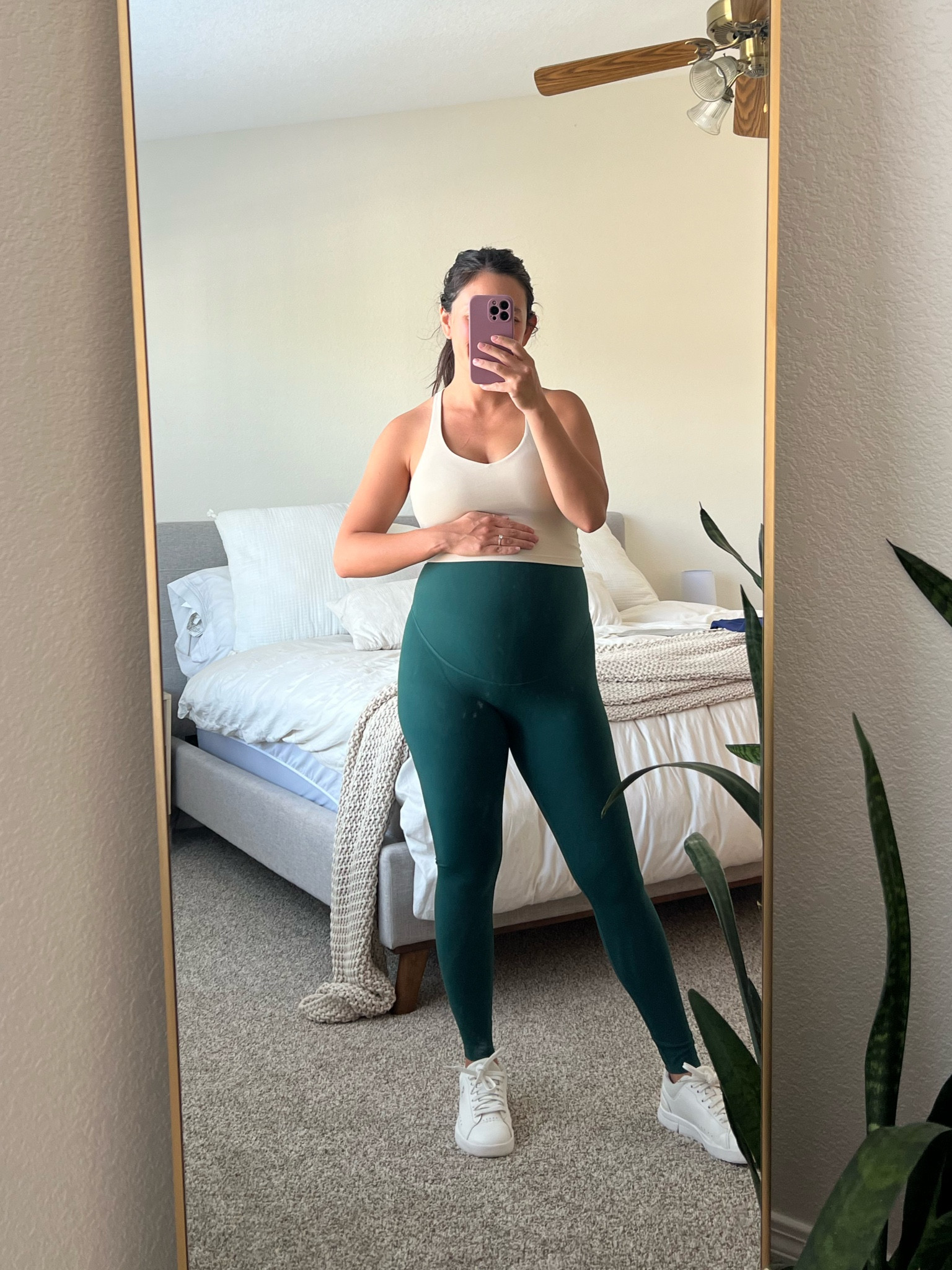 Maternity activewear. Maternity vitality workout leggings. Soft workout leggings. Maternity fitness. Bump style. White sneakers. 

#LTKBump #LTKFitness #LTKStyleTip