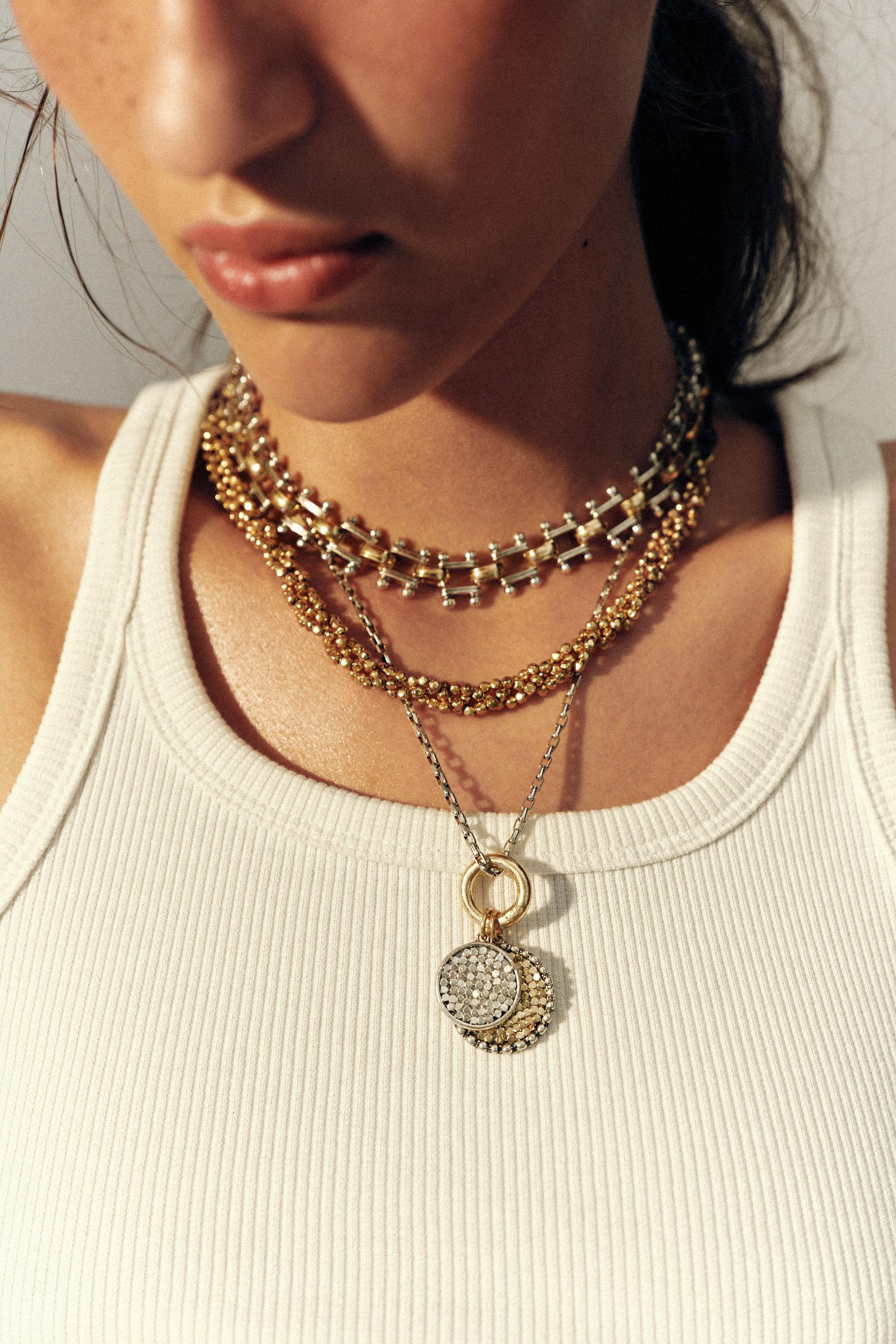 PACK OF 3 CORD AND MEDALLION NECKLACES | Zara US