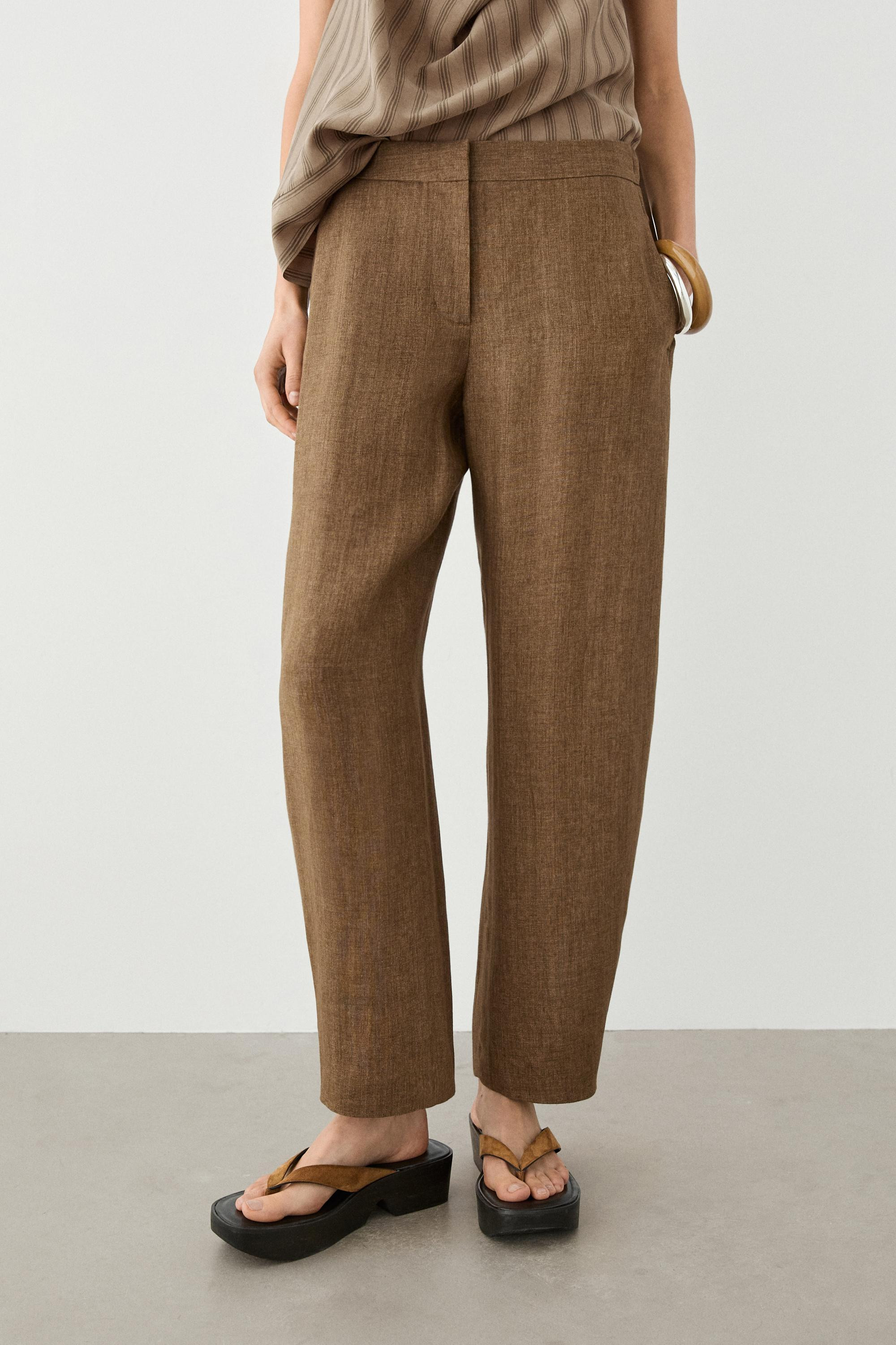 Barrel-Fit-Hose aus 100 % Leinen | Massimo Dutti DE