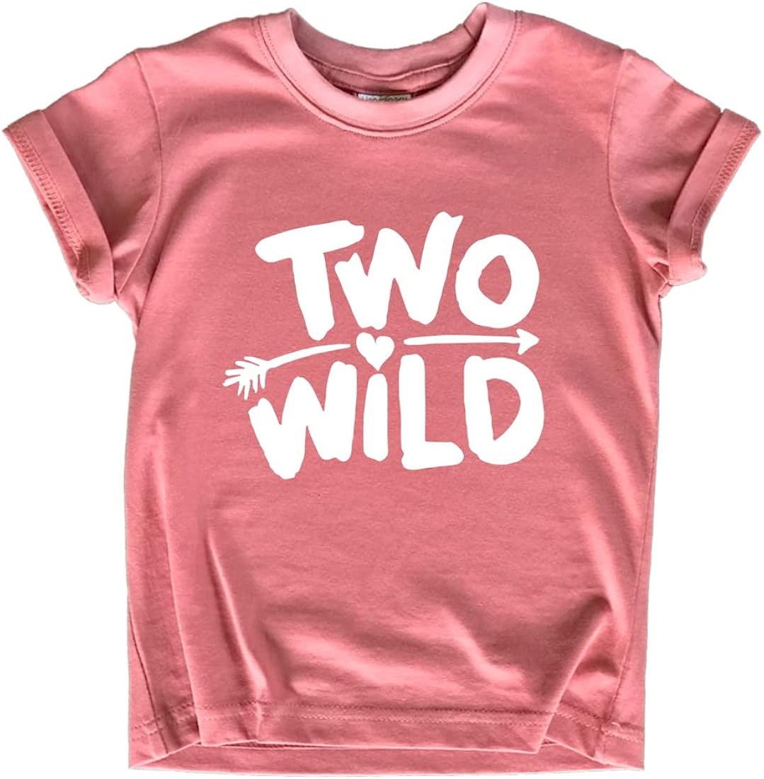 Two Wild 2nd Birthday Outfit Girl Shirt for 2 Year Old Toddler Second Cute Tshirt | Amazon (US)