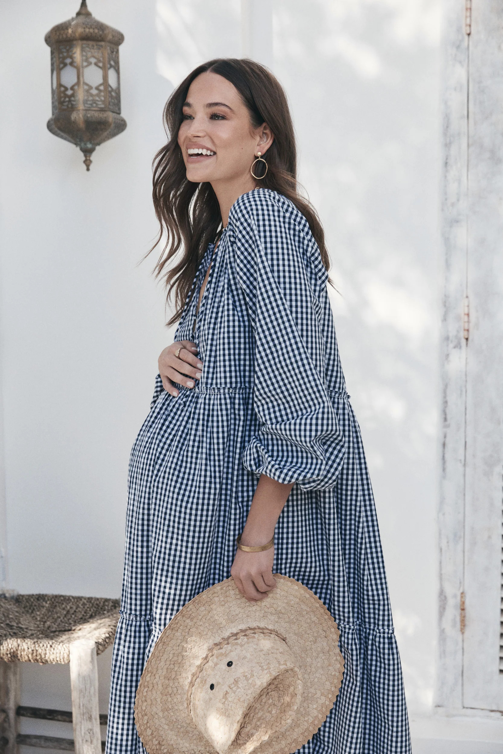 Gidget Dress (Navy Gingham) | Legoe Heritage Maternity APAC