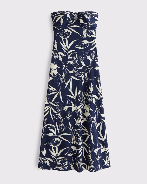 Women's Strapless Knot Maxi Dress | Women's Dresses & Jumpsuits | Abercrombie.com | Abercrombie & Fitch (US)