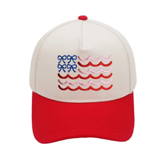 SuTry Women’s Bow American Flag Embroidered Baseball Cap Adjustable Patriotic 4th of July Sun H... | Walmart (US)