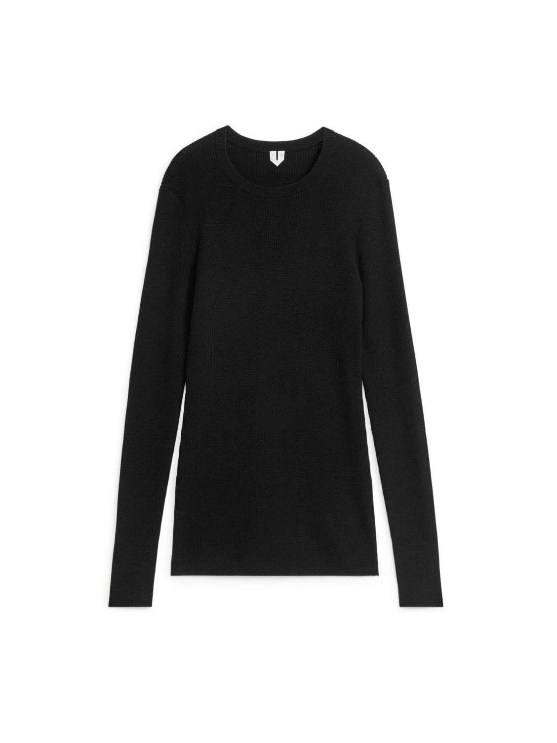 Rib-Knit Merino Top - Black | ARKET (US&UK)