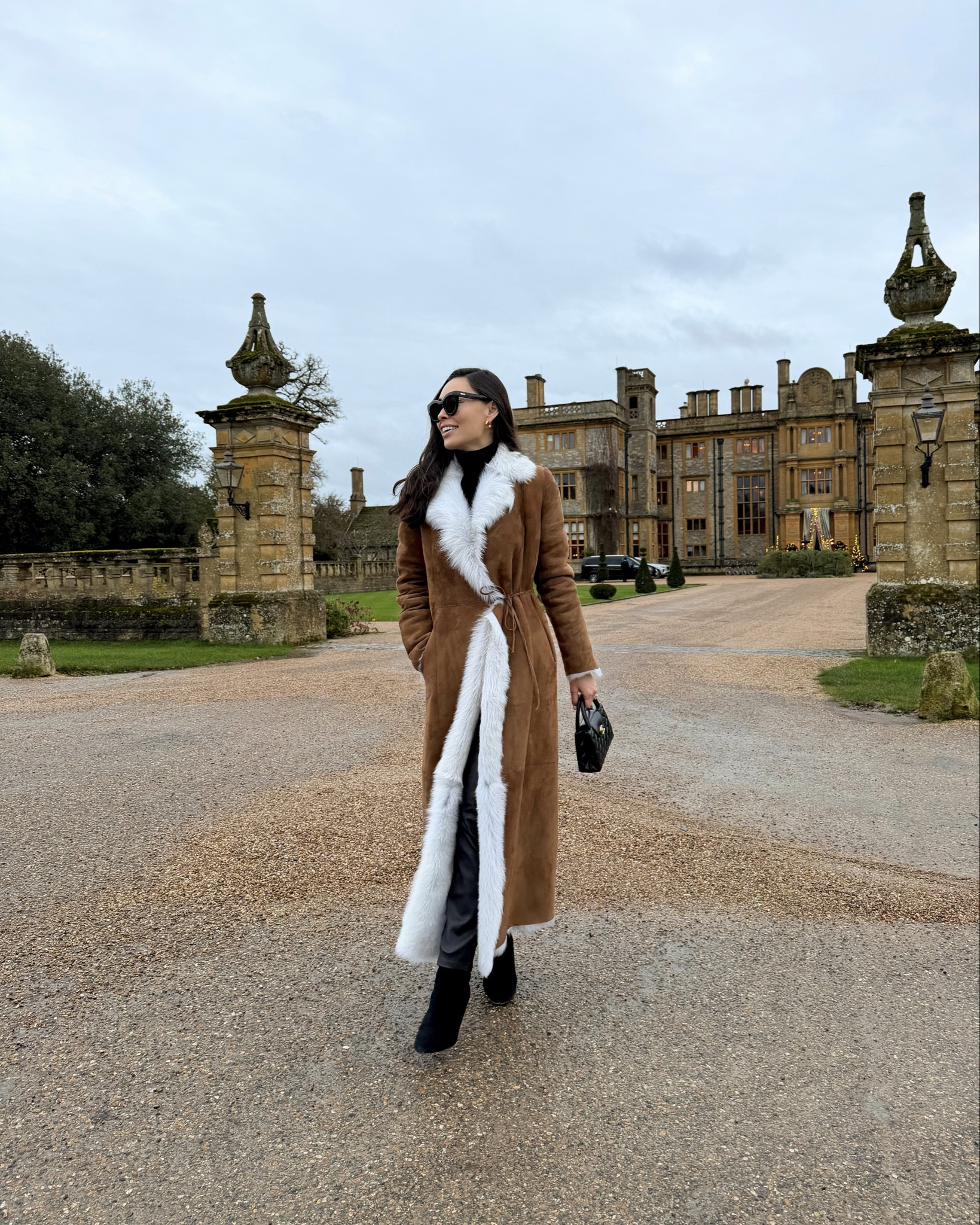 Winter coat, suede coat, shearling coat, fur coat, Nour Hammour coat, Estelle Manor. 

#LTKHoliday #LTKootd #LTKSeasonal