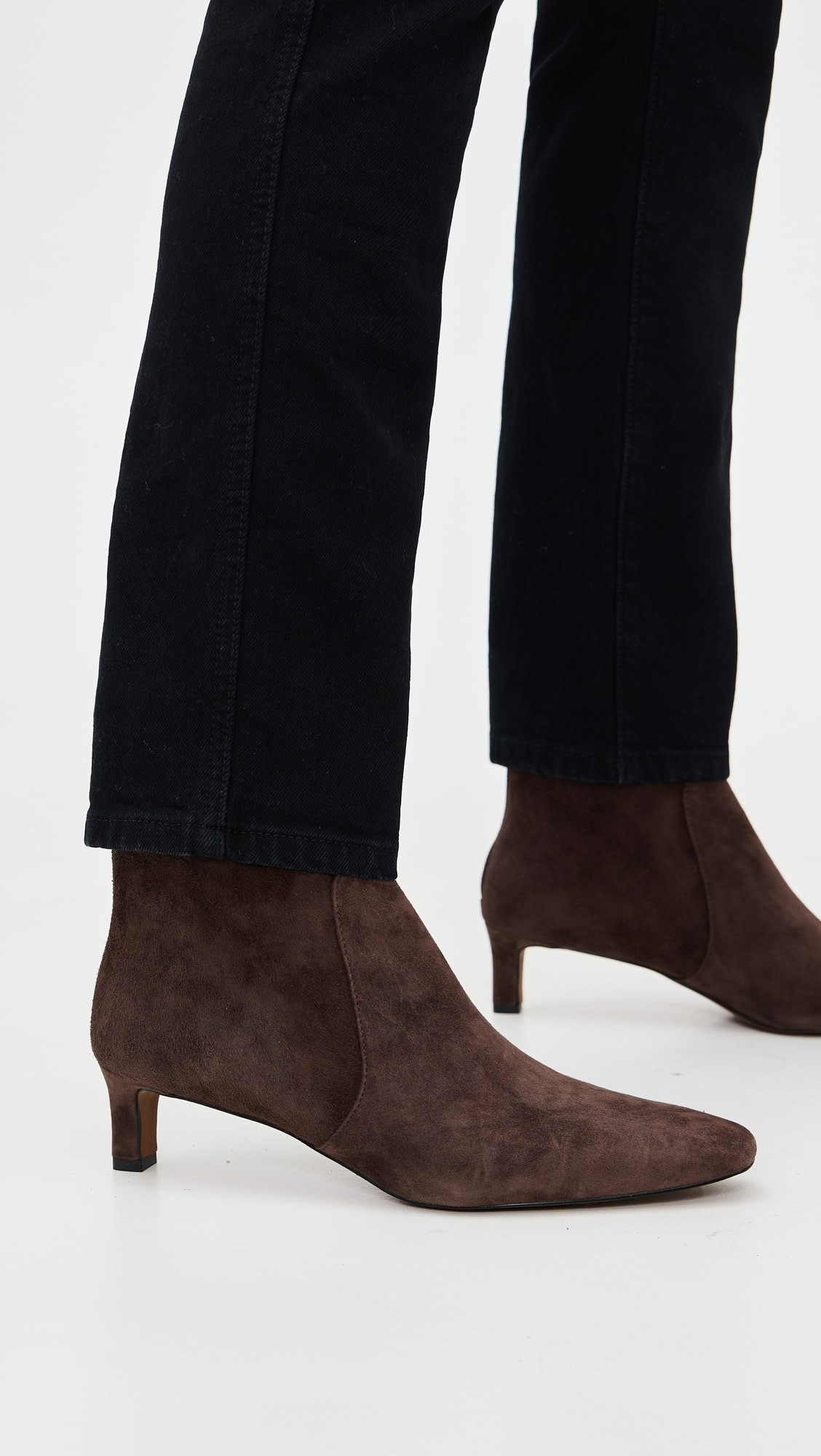 The Dimes Kitten Heel Boots in Suede | Shopbop