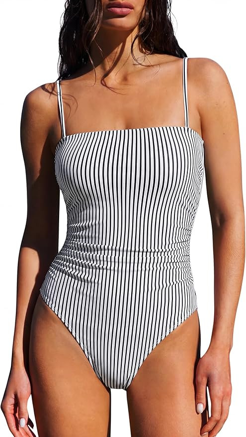 SUUKSESS Women Sexy One Piece Swimsuit Tummy Control Square Neck Bathing Suit | Amazon (US)