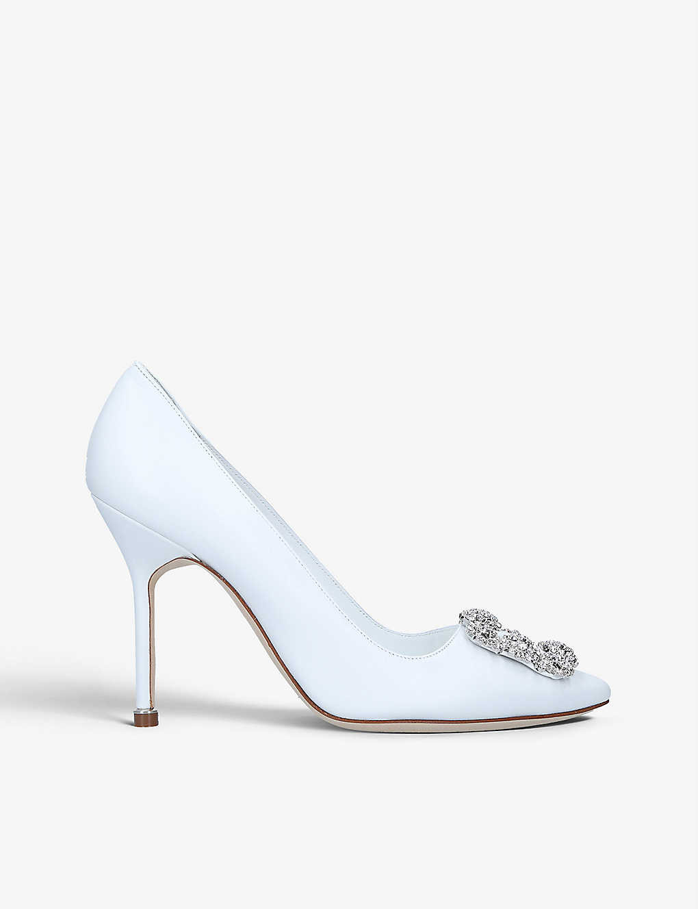 Hangisi 105 crystal-embellished leather courts | Selfridges