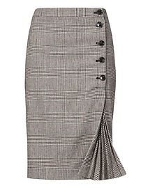 Plaid Side-Button Pencil Skirt | Banana Republic US