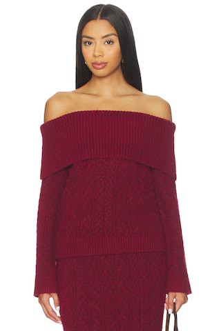 Dalia Bardot Top in Burgundy | Revolve Clothing (Global)
