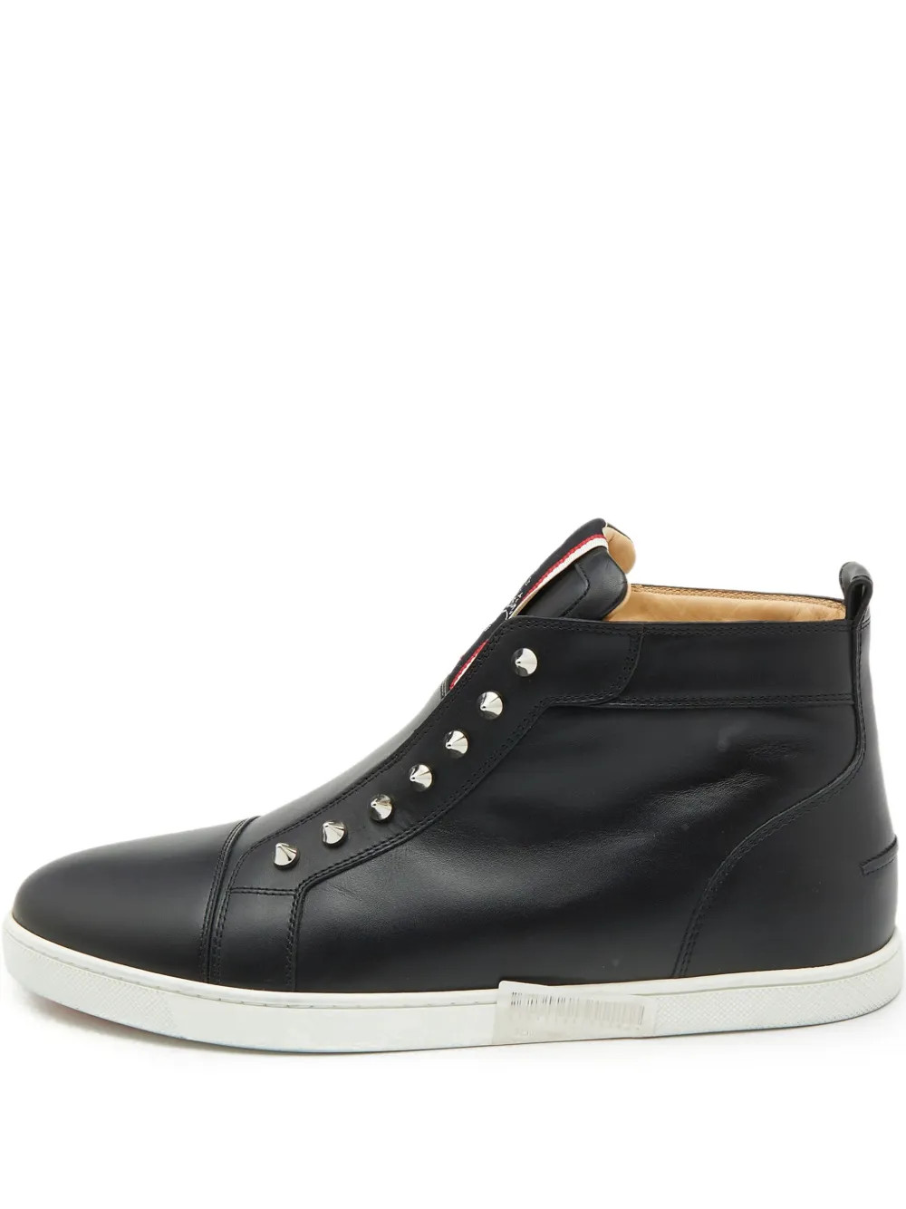 Christian Louboutin Pre-Owned spike-studded high-top sneakers - Black | Farfetch Global