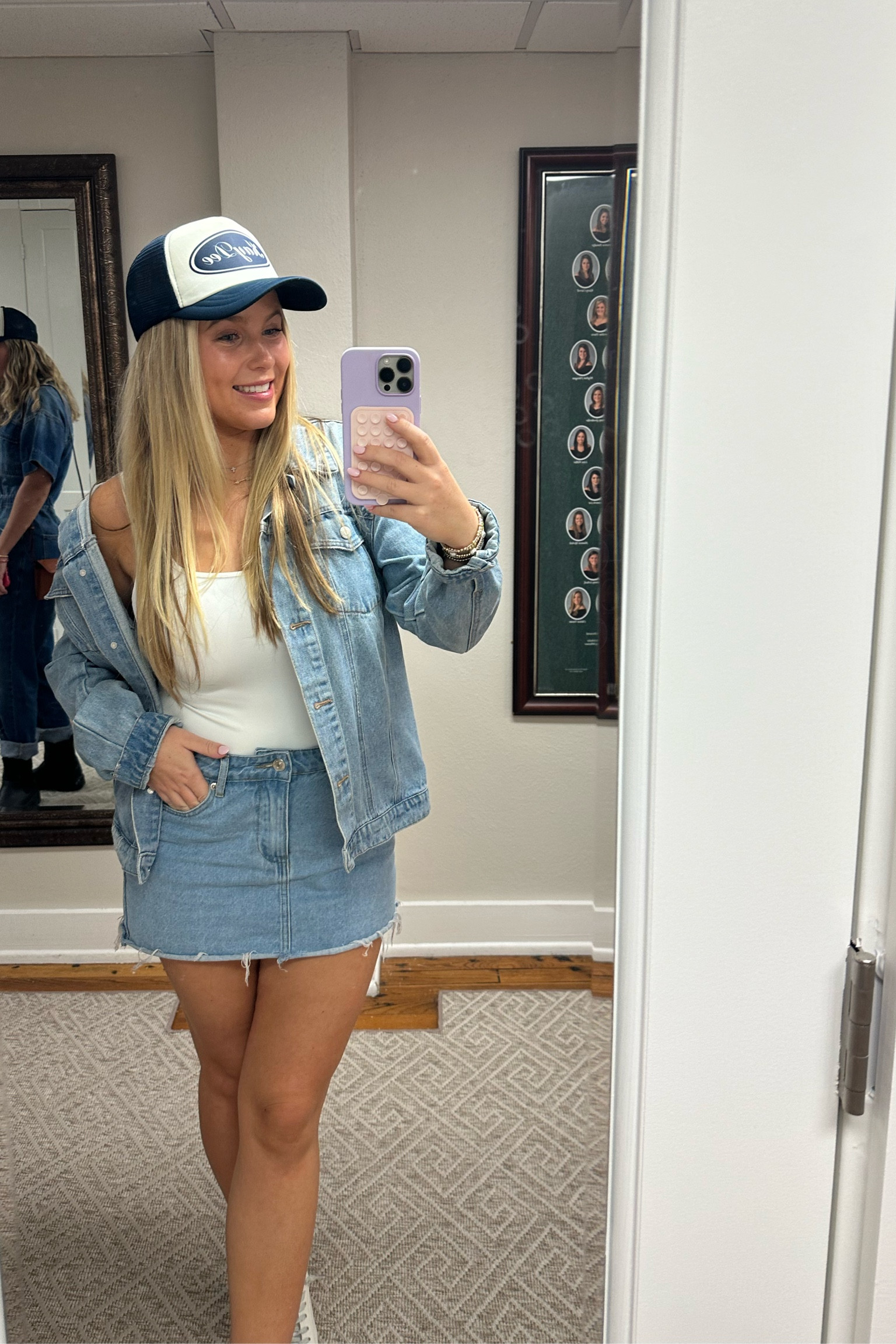 Denim on denim outfit!! 