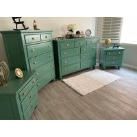 Sold Work Example Only Beautiful Restored Green Dresser, Chest Of Drawers & Nightstands | Etsy (US)