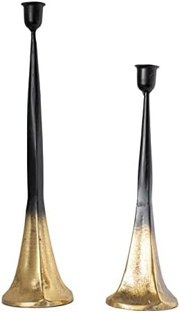 The Bryn Brand Farmhouse Candle Holders (11” & 14”), Black Taper Candle Holder – Candlestic... | Amazon (US)