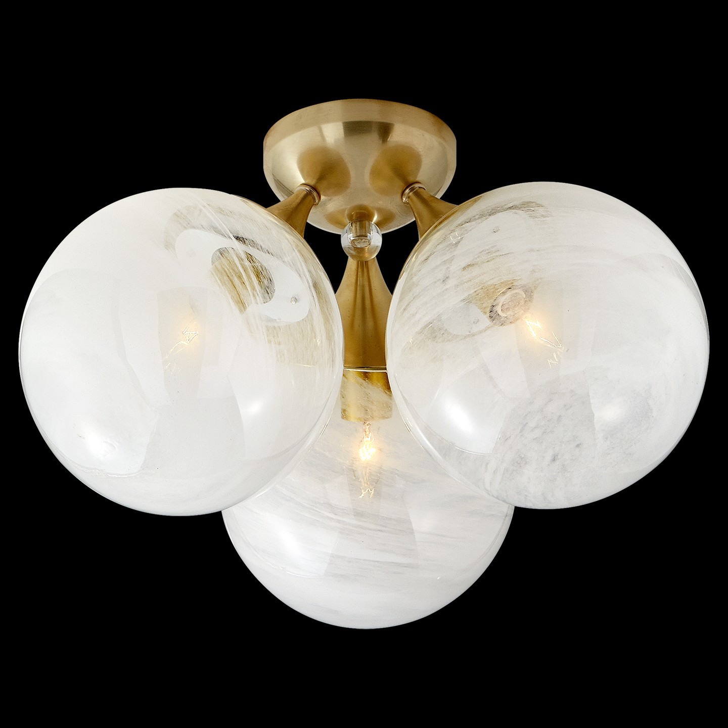 Cristol Large Triple Flush Mount in Various Colors – BURKE DECOR | Burke Decor