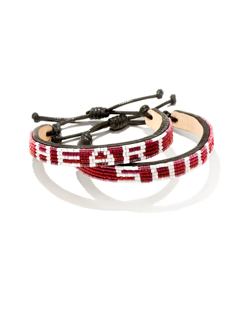 Heart & Soul Beaded Friendship Bracelets Set of 2 in Red Ombre Mix | Kendra Scott