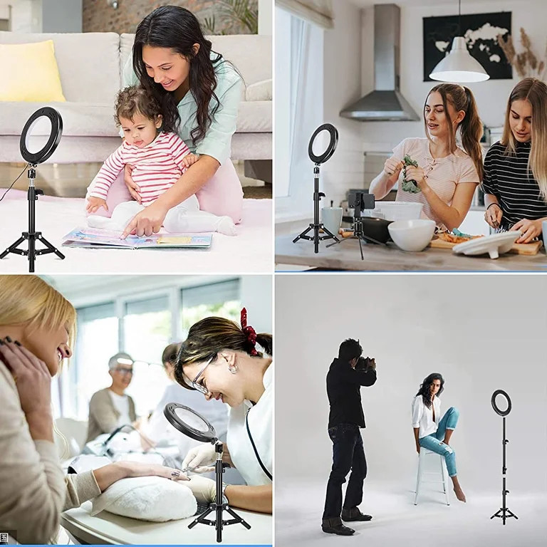 Cshidworld 13" RGB Selfie Ring Light w/ Tripod Stand & Phone Holder 26 Modes 10 Brightness Level ... | Walmart (US)