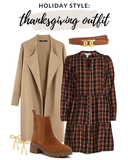 Thanksgiving outfit idea! Love this plaid dress paired with a trendy coatigan!

#thanksgiving

Thanksgiving outfit idea. Walmart fashion. Walmart plaid dress. Amazon fashion. Amazon coatigan. Brown booties. Designer inspired booties. Comfy cute thanksgiving outfit idea. Gold bow earrings  

#LTKstyletip #LTKfindsunder100 #LTKHoliday