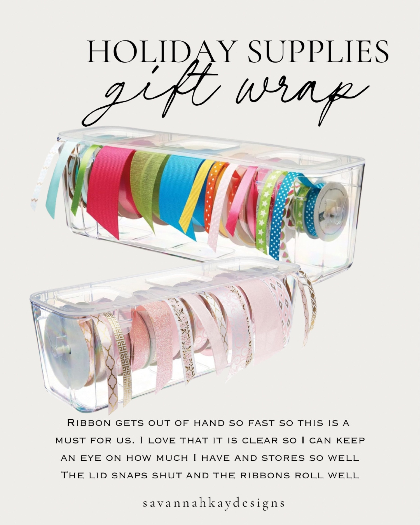 No one likes tangled ribbons and this clear organizer makes everything so much betterr

#LTKHome #LTKHoliday #LTKSeasonal