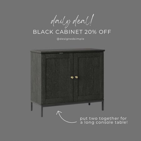 On sale! Black cabinet with doors and storage. Put two together to create a long console - perfect for entryway, dining room or office. 

daily deal, affordable furniture, office furniture, dining room furniture 

#LTKhome #LTKstyletip #LTKsalealert