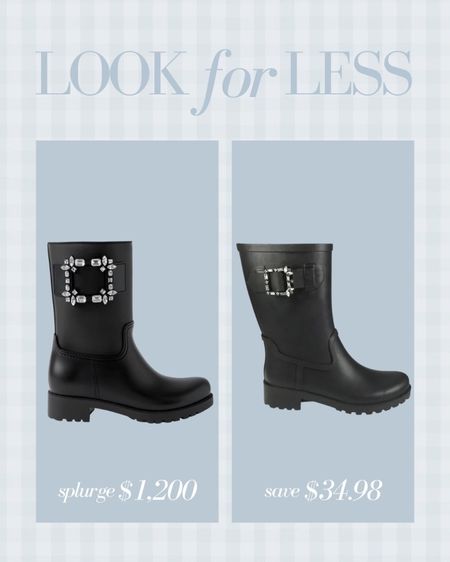 Look for less of the Roger Vivier rain boots!

Black boots 
Rain booties 

#LTKshoecrush #LTKunder50 #LTKstyletip