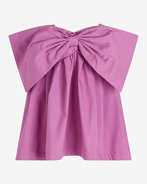 Strapless Bow Peplum Tube Top | Express