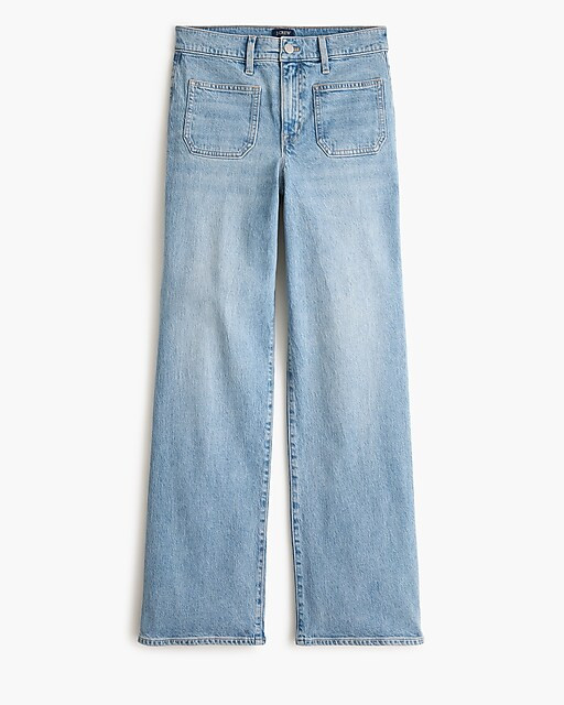 Slim wide-leg patch-pocket jean in all-day stretch | J.Crew Factory