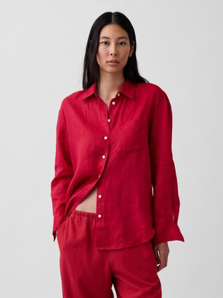 100% Linen Oversized Shirt | Gap (US)