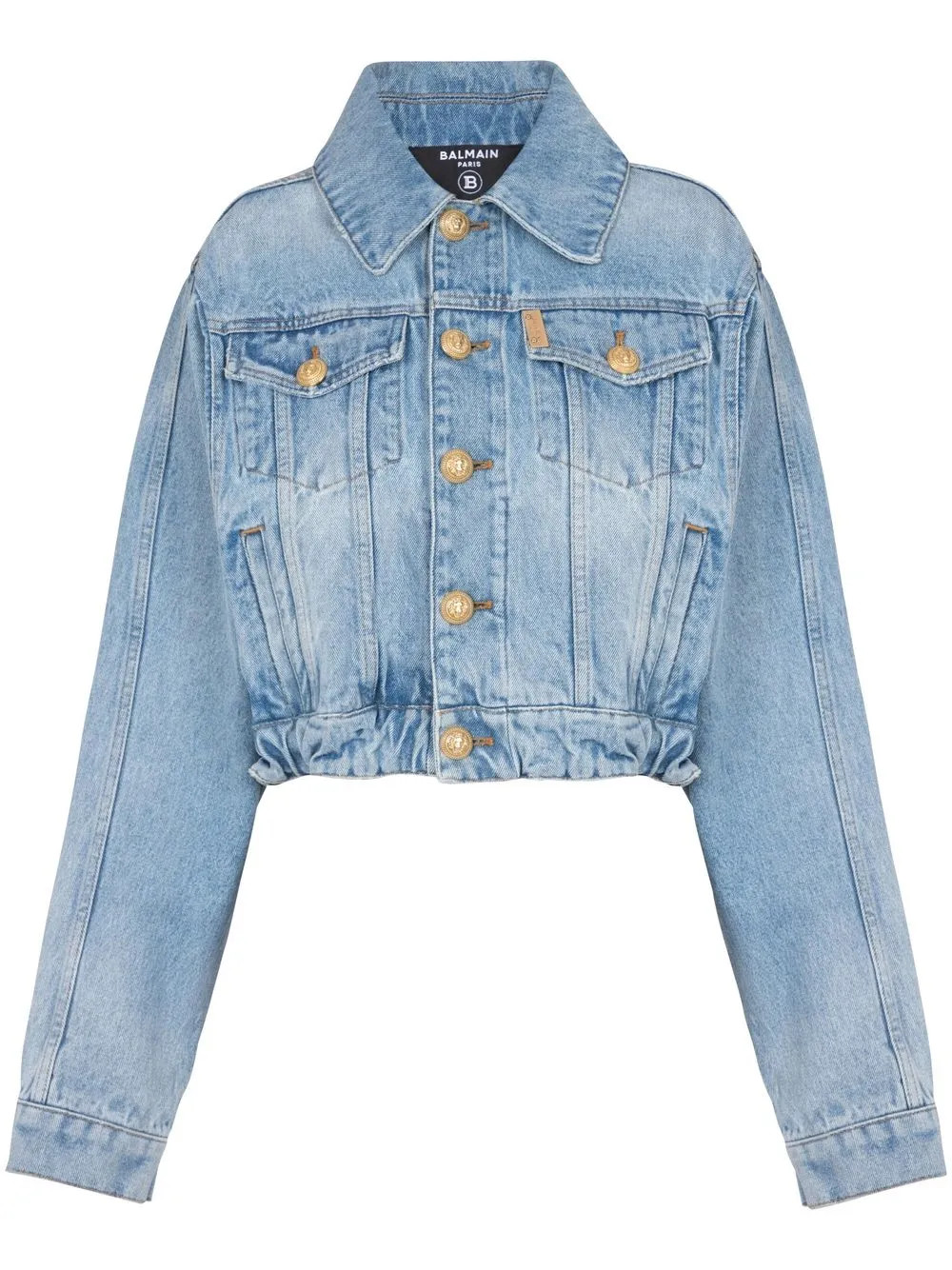 Balmain four-pocket Cropped Denim Jacket  - Farfetch | Farfetch Global