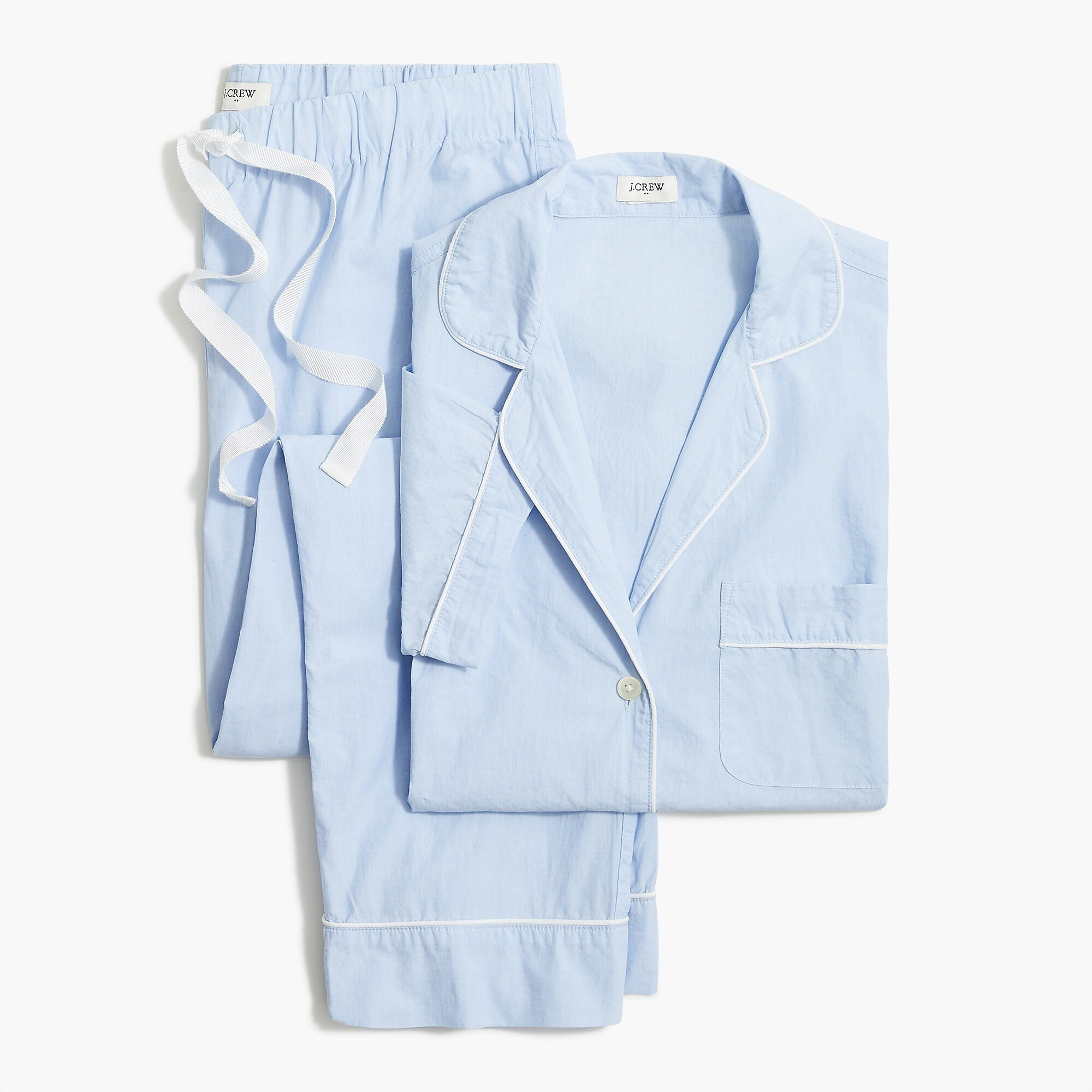 Cotton pajama set with cropped pant | J.Crew Factory