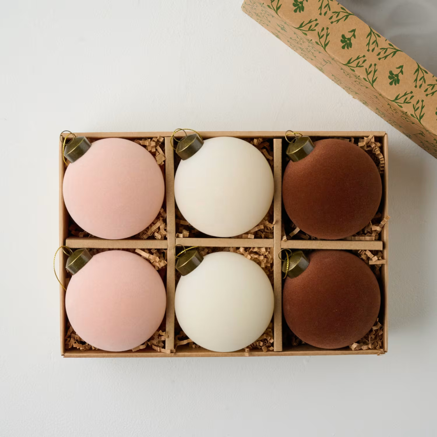 Flocked Ornament, Set of 6 | Magnolia