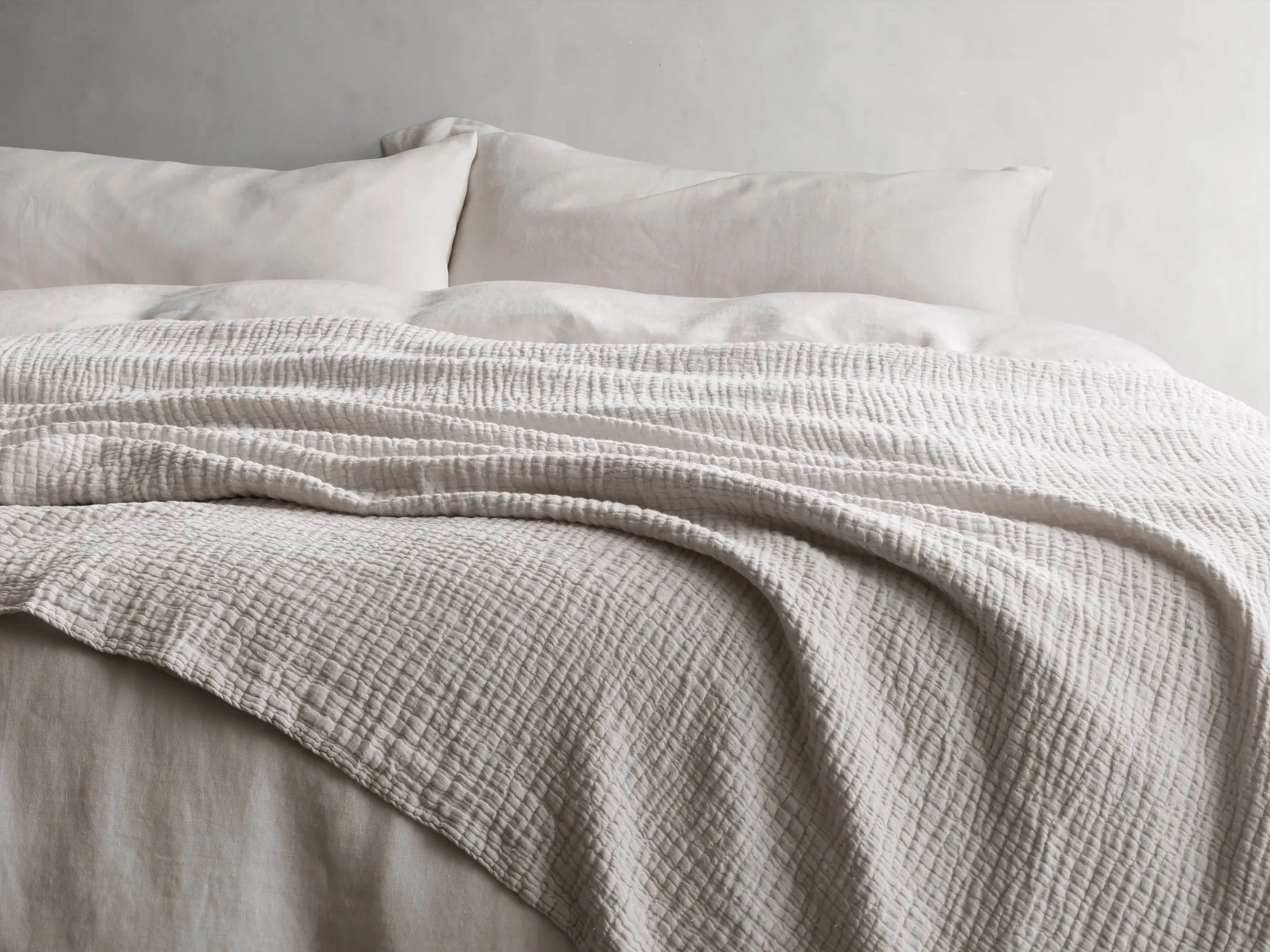 Zehra Linen Bed Blanket | Arhaus